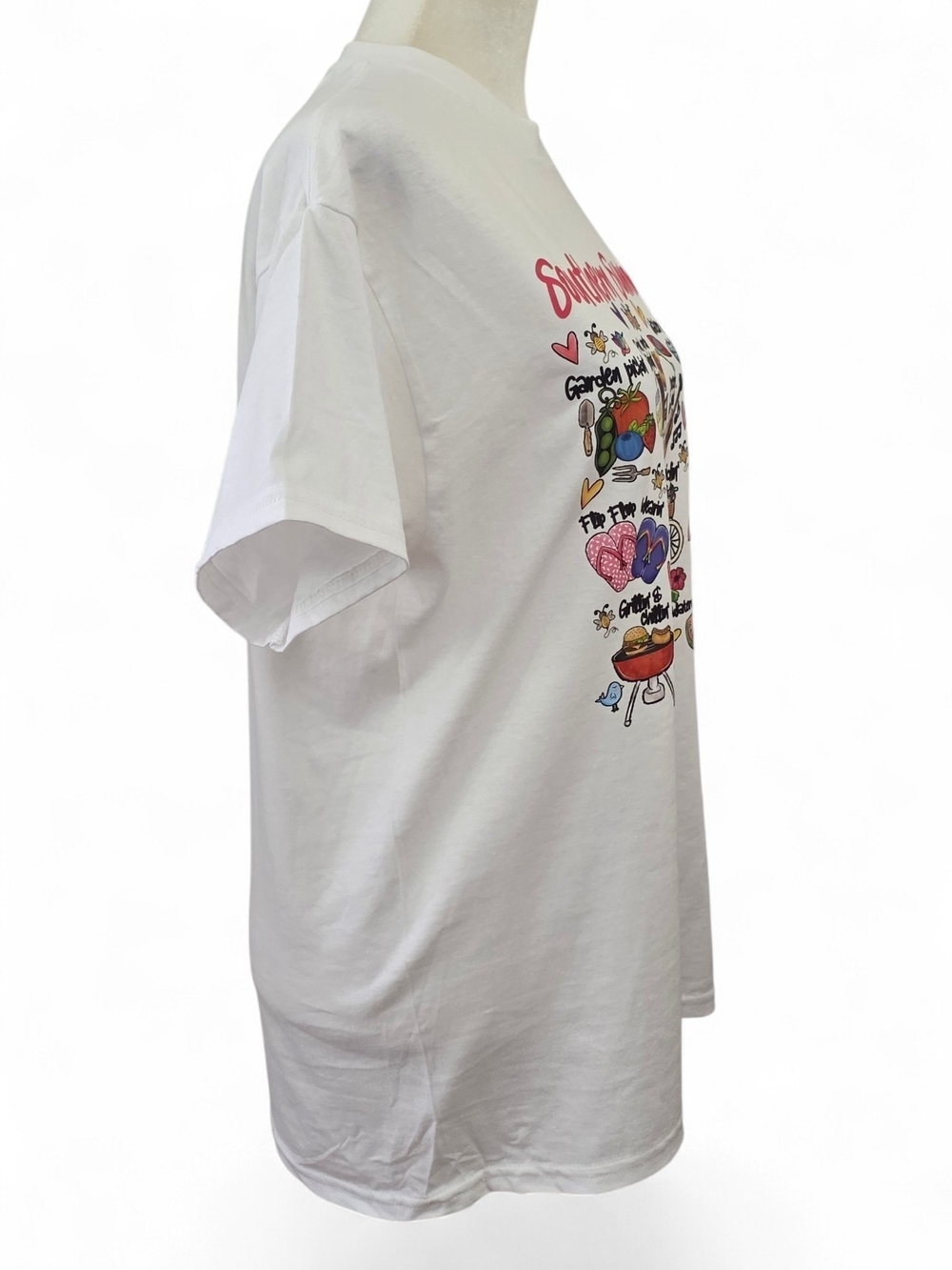 White Unisex Southern Summer Graphic Short Sleeve Tee - Picture 3 of 9